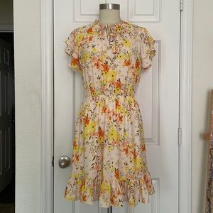 LC Lauren Conrad Flower Peasant Dress Sz S
